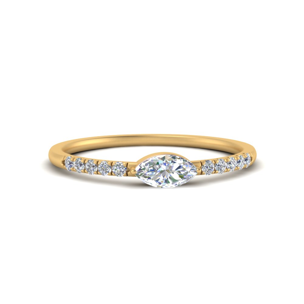 stackable-half-carat-diamond-marquise-cut-engagement-ring-in-FD122040MQR-NL-YG