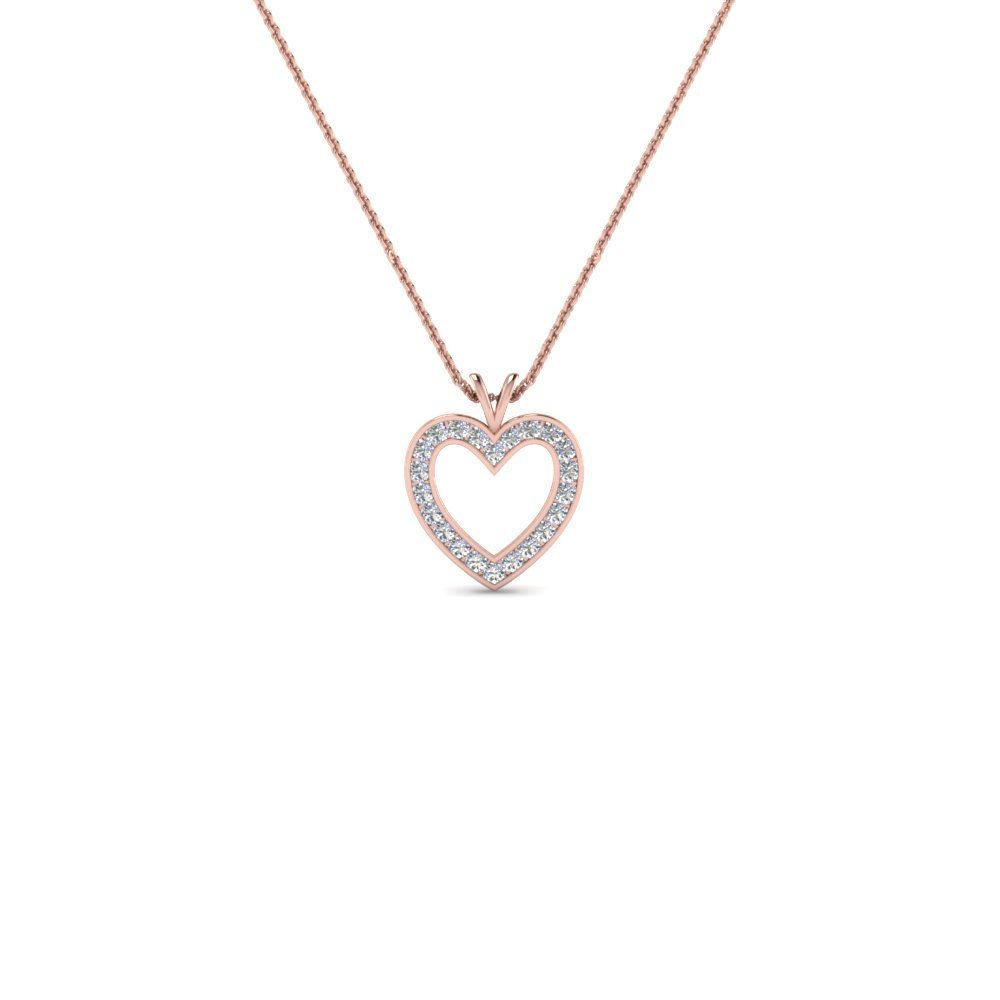Rose Gold Diamond Heart Necklace Online Sales, UP TO 66% OFF | www 
