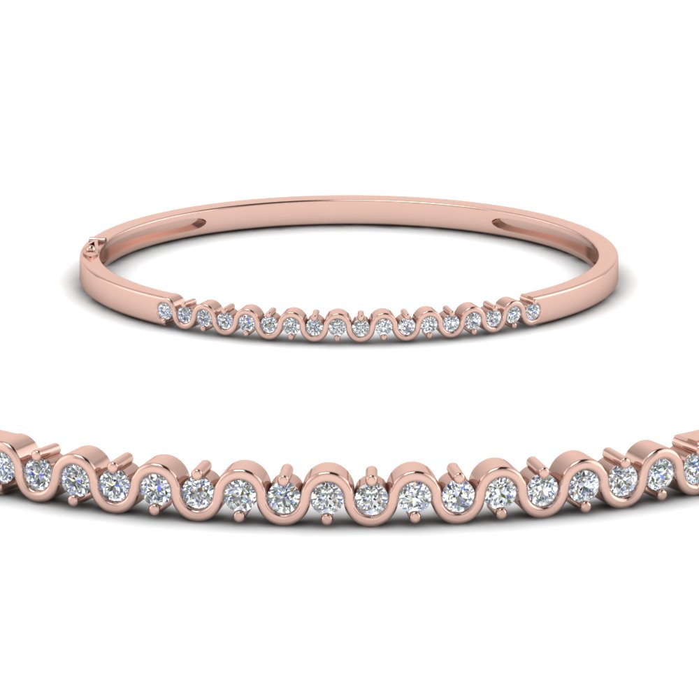 swirl diamond bracelet bangle in FDBRC53ANGLE1 NL RG