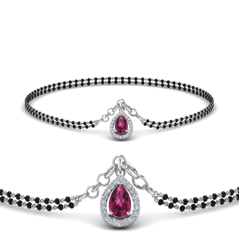 Pink Sapphire Bracelet Mangalsutra