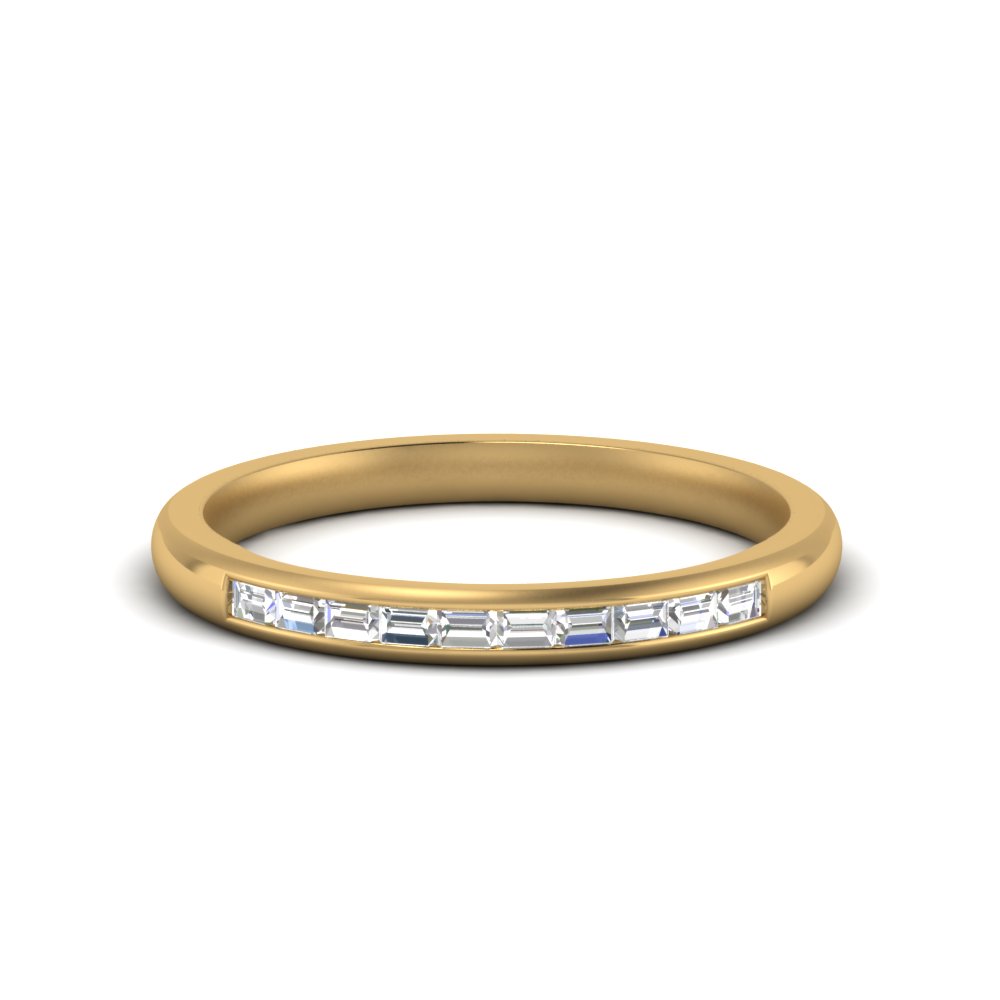 0 75 Ct Channel Set Baguette Diamond Wedding Band In 14k Yellow 0 75 Ct Channel Set Baguette Diamond Wedding Band In Fd8383b Nl Yg