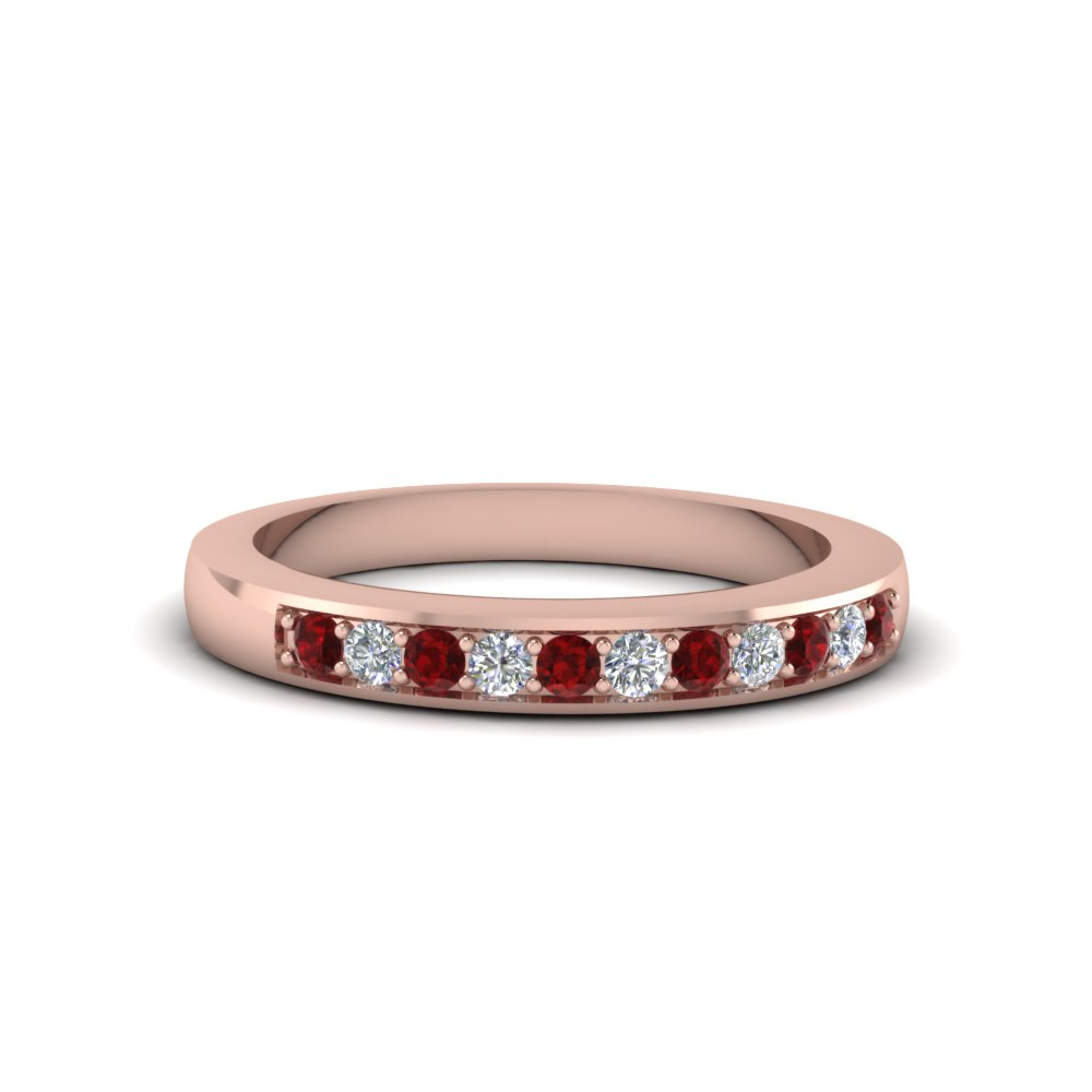 Save Big On Ruby Wedding Bands For Women |Fascinating Diamonds