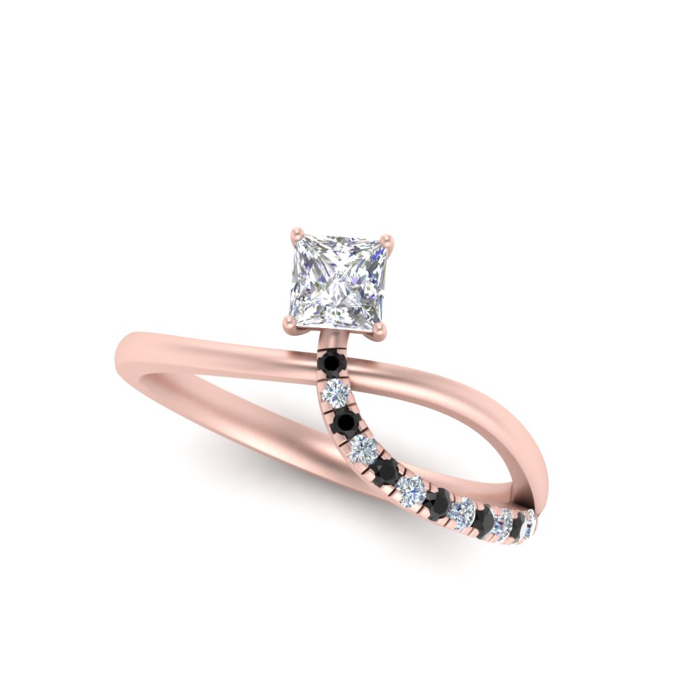 Thin band princess hot sale cut engagement ring