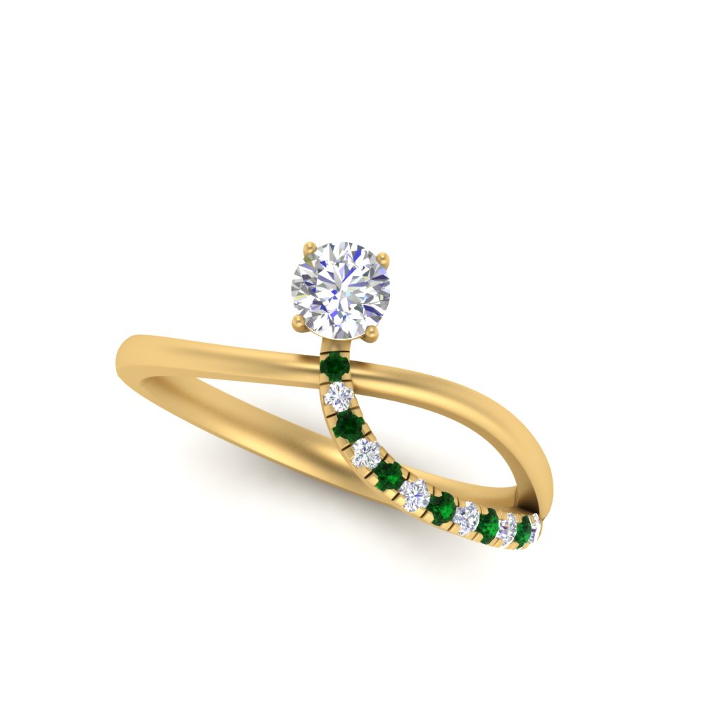 thin-pave-swirl-band-round-diamond-engagement-ring-with-emerald-in-FD9148RORGEMGR-NL-YG