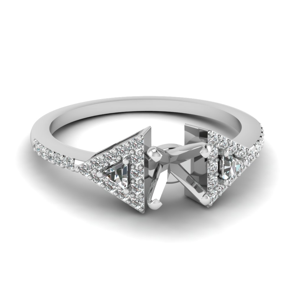 3 Stone Trillion Tapered Princess Cut Engagement Ring In 14K Yellow Gold |  Fascinating Diamonds