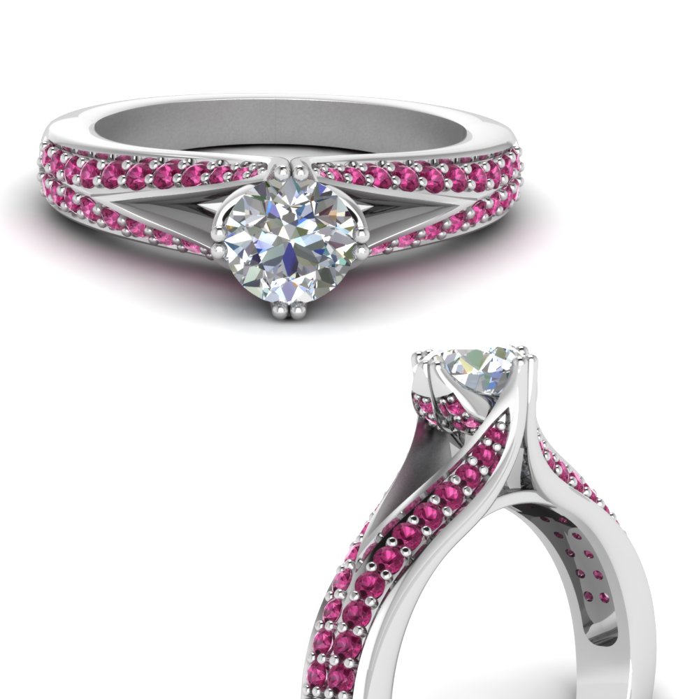 Twisted High Set Diamond Ring