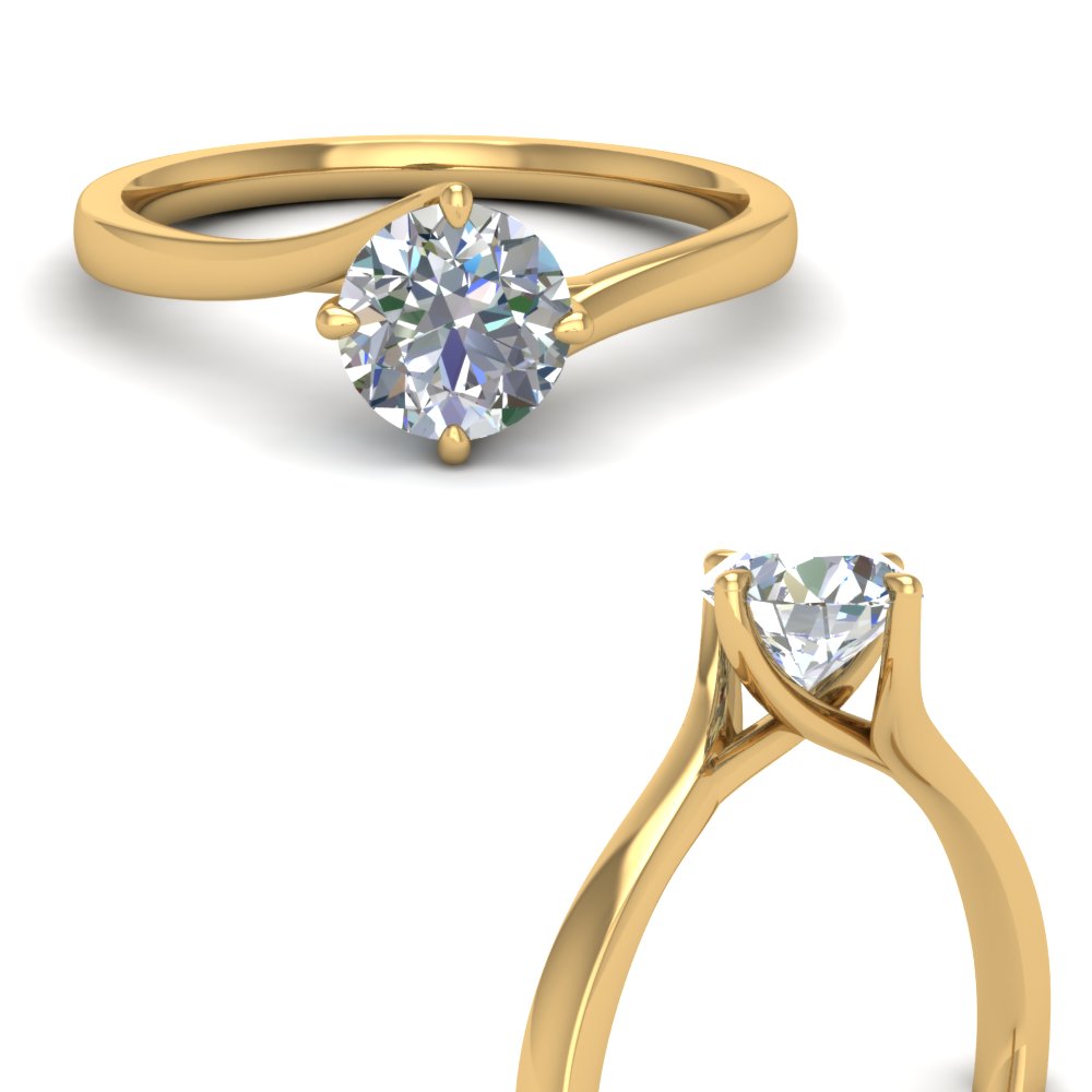 gold solitaire diamond