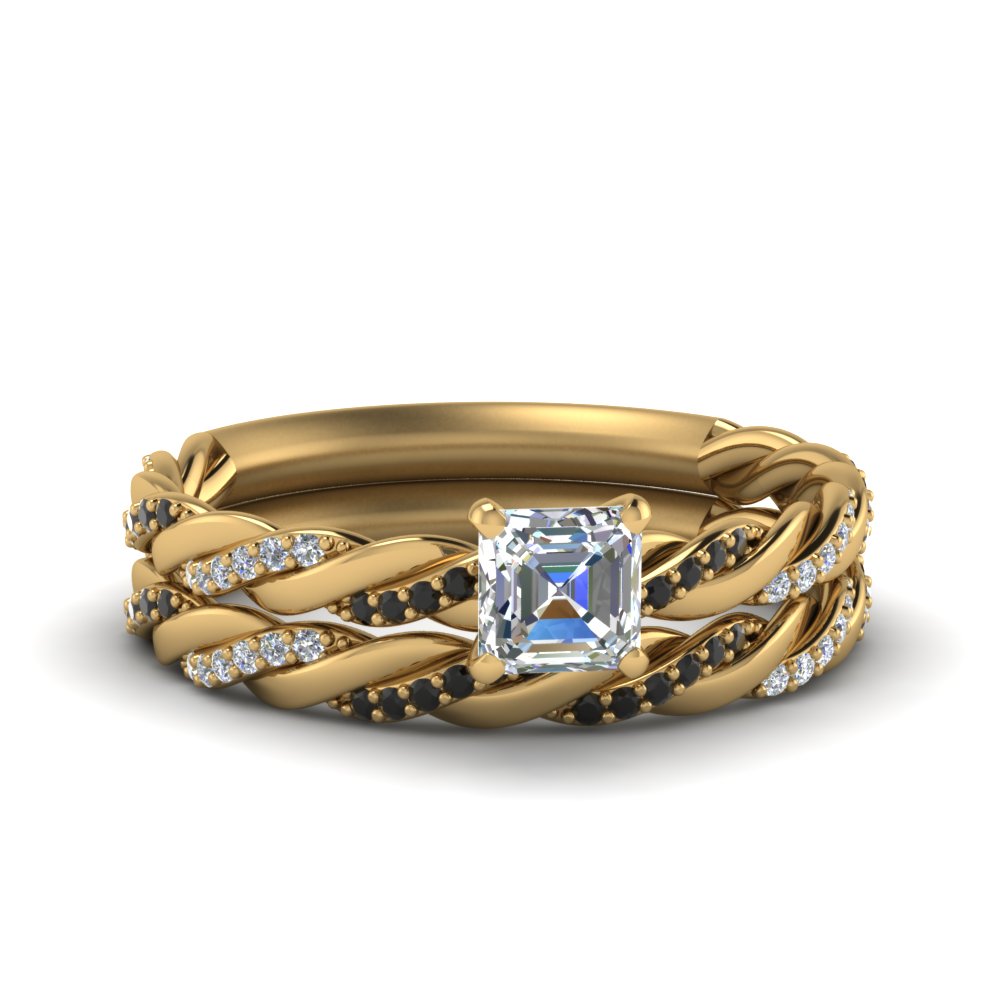Twisted Vine Diamond Bridal Ring Set