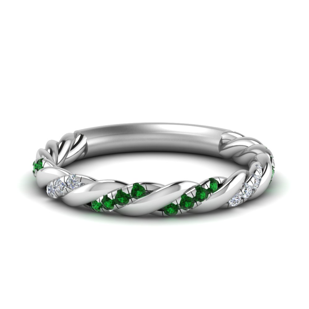 Vine Engraved Ethical Platinum Wedding Ring - Lebrusan Studio