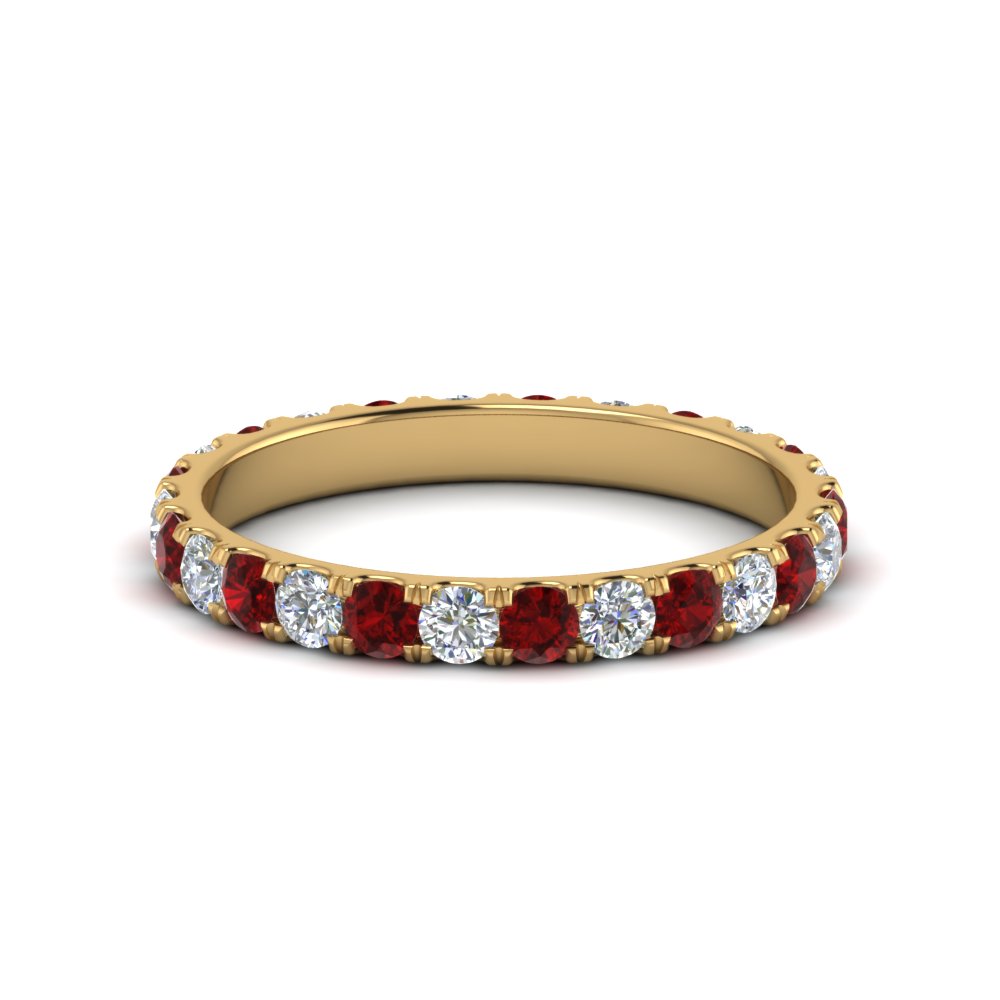 Ruby Eternity Band Yellow Gold Deals, 53% OFF | www.rupit.com