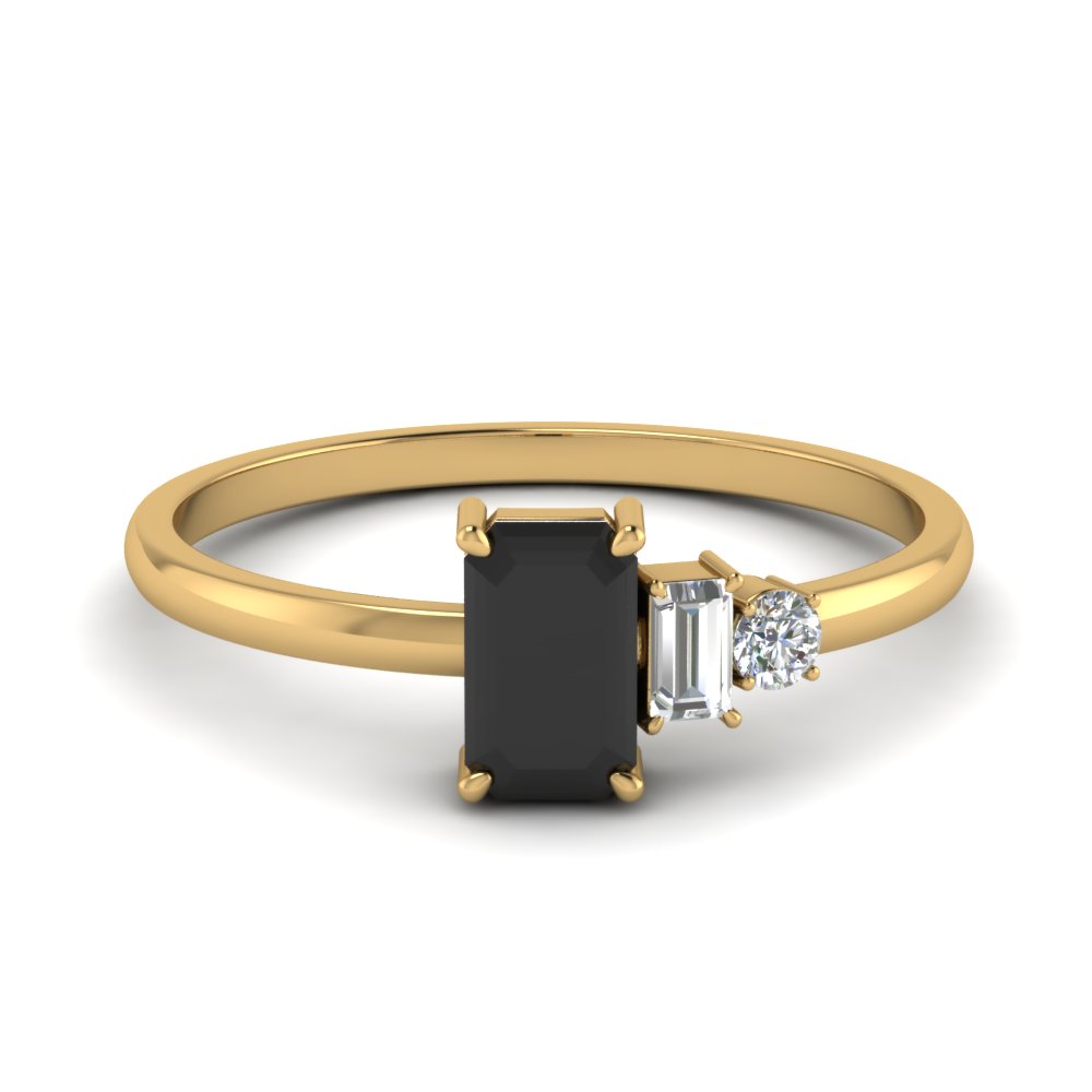 unconventional wedding ring for women with black diamond in FD9008EMGBLACK NL YG.jpg