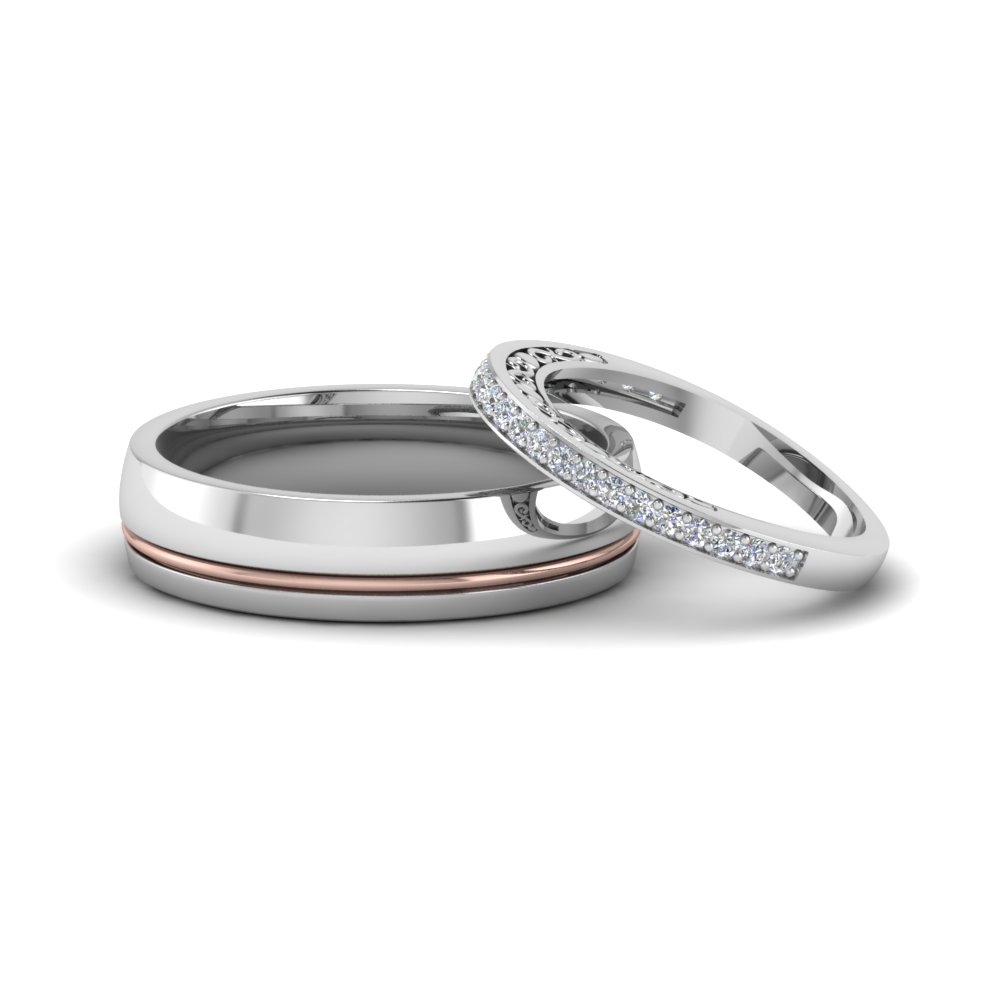 Unique Matching Wedding Anniversary Bands Gifts For Him ...