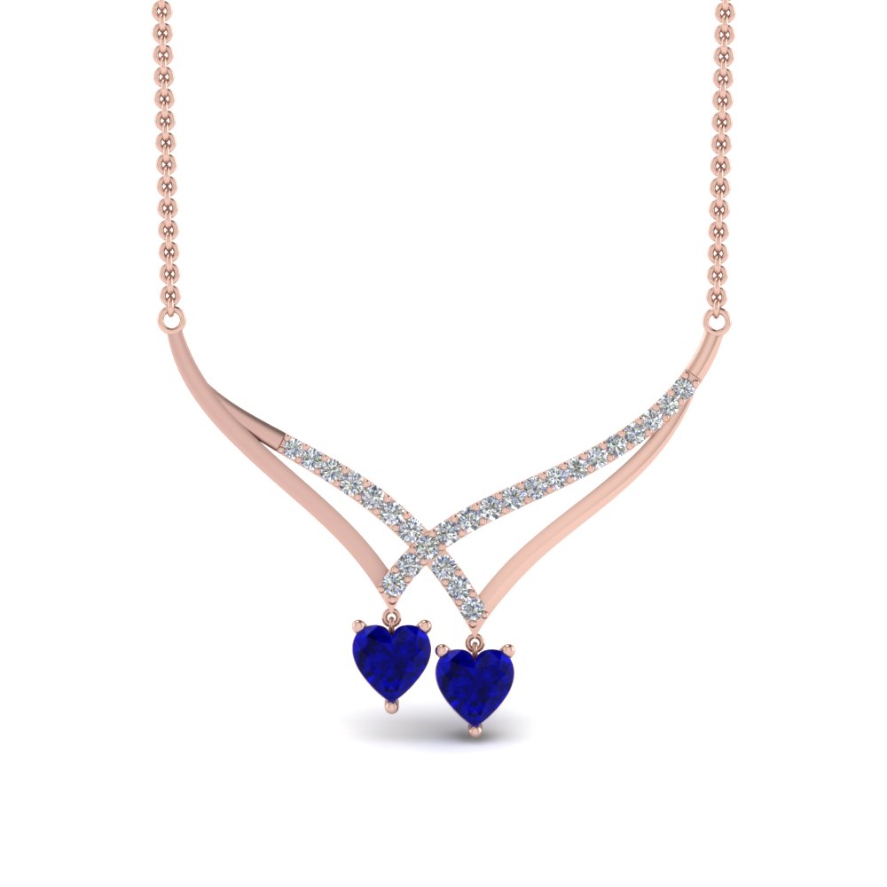 v-design-diamond-dual-drop-necklace-with-sapphire-in-FDPD8832GSABLANGLE2-NL-RG
