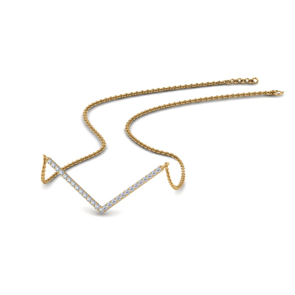 v shaped diamond necklace gift in FDPD8345 NL YG.jpg