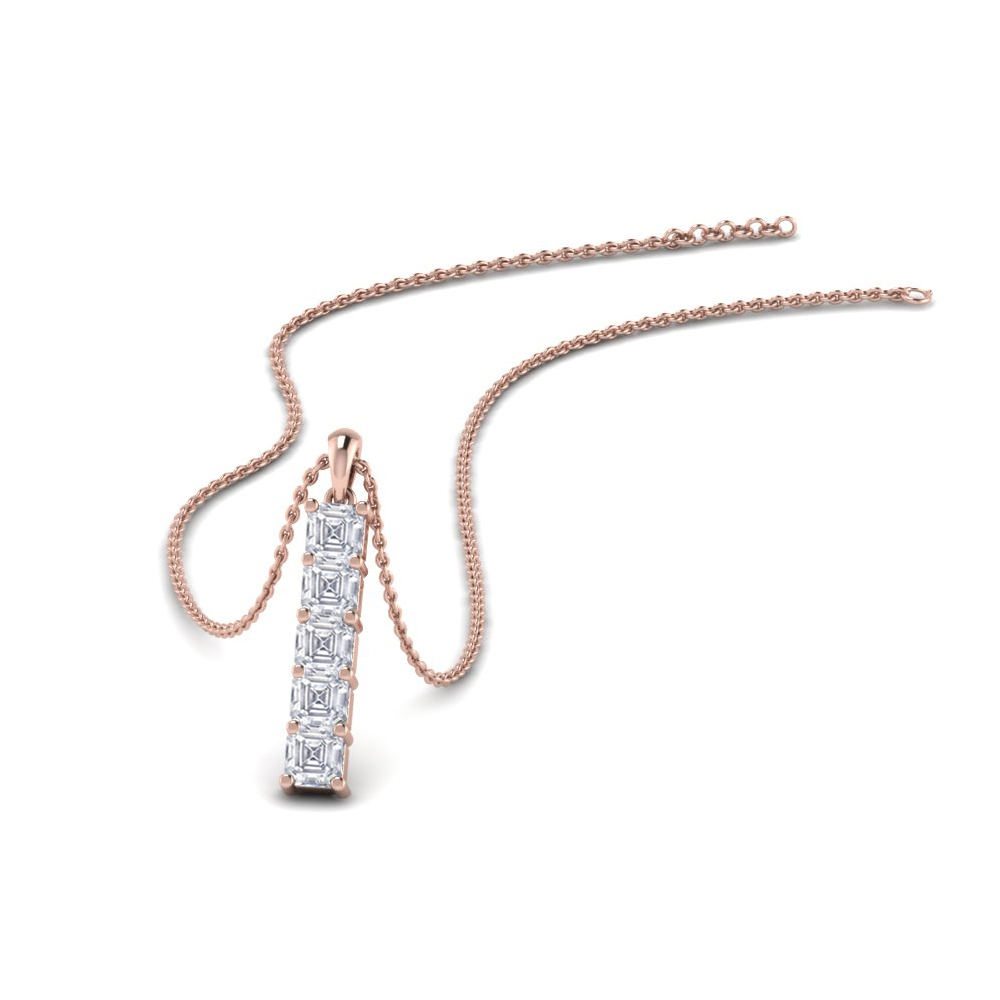 Curve Diamond Necklace In White Gold