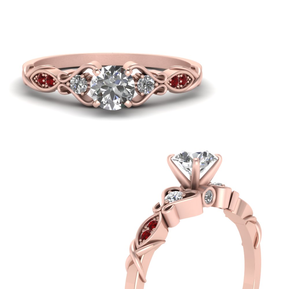 Victorian Style Diamond Engagement Ring 