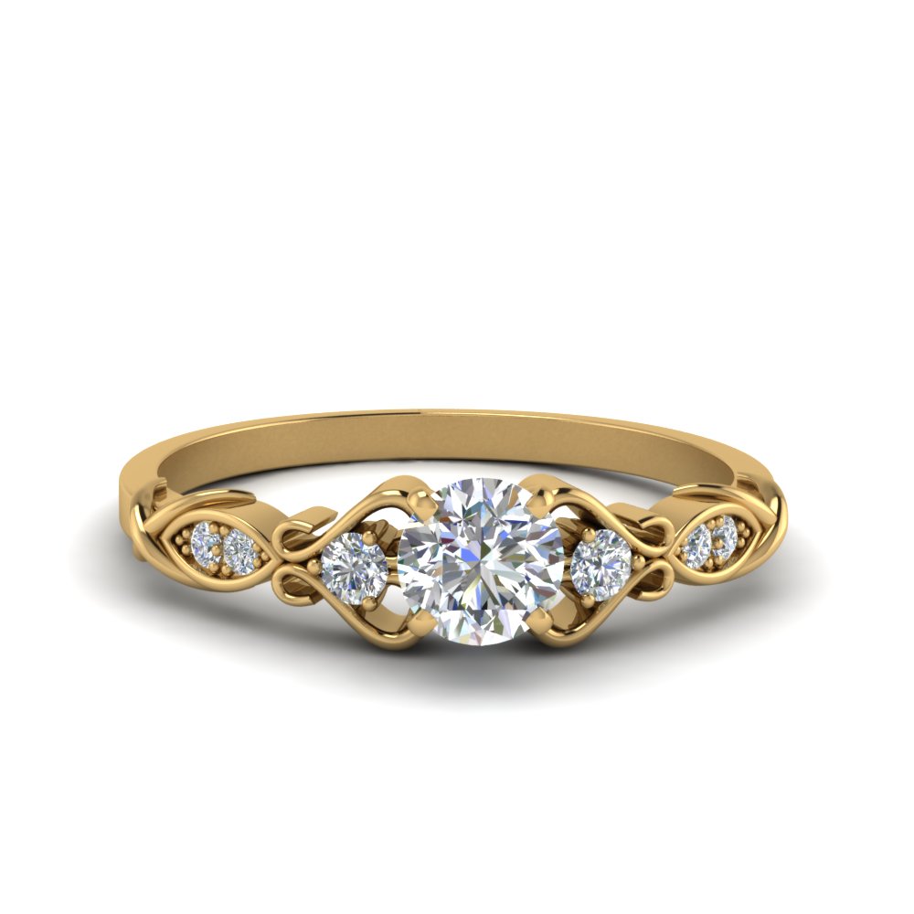 Vintage Inspired Diamond Engagement Ring