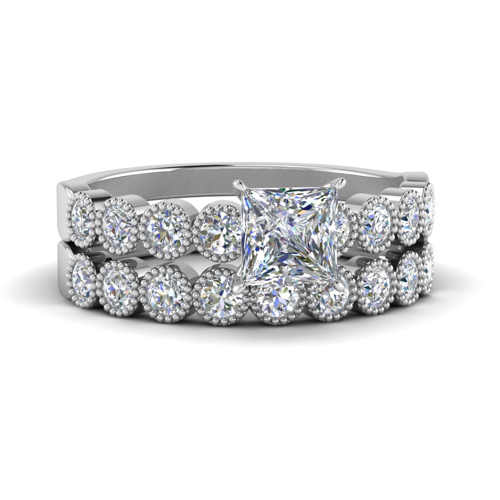 vintage-bezel-set-princess-cut-diamond-ring-and-band-in-FD9337PR-NL-WG