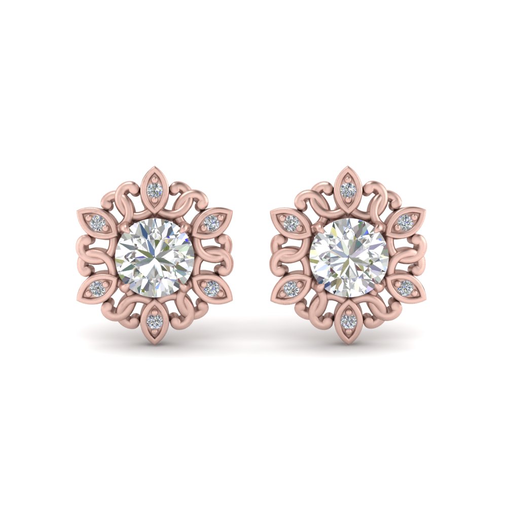 vintage-floral-stud-diamond-earrings-in-FDEAR9467-NL-RG