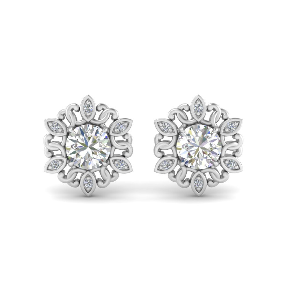 vintage-floral-stud-diamond-earrings-in-FDEAR9467-NL-WG