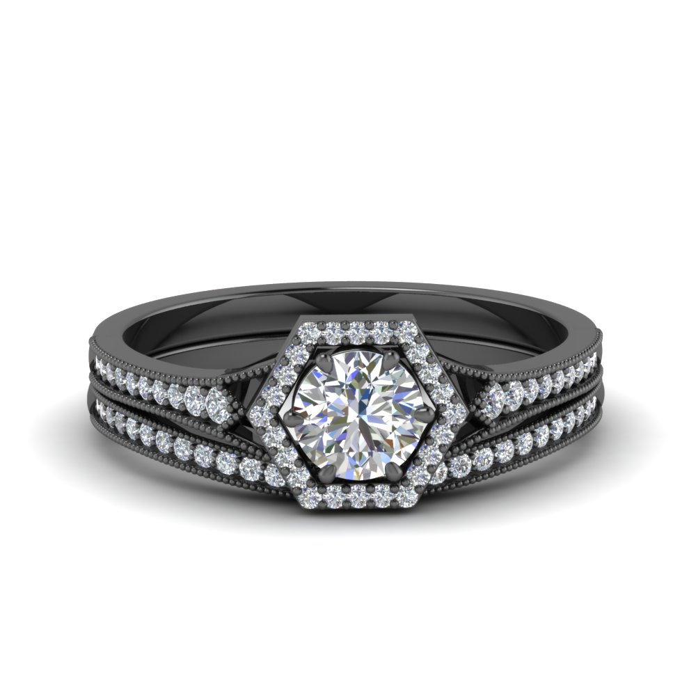 vintage hexagon halo diamond bridal ring set in FD8694RO NL BG.jpg