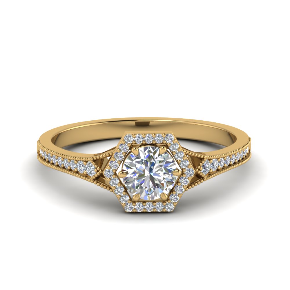vintage-hexagon-halo-diamond-engagement-ring-in-FD8694ROR-NL-YG