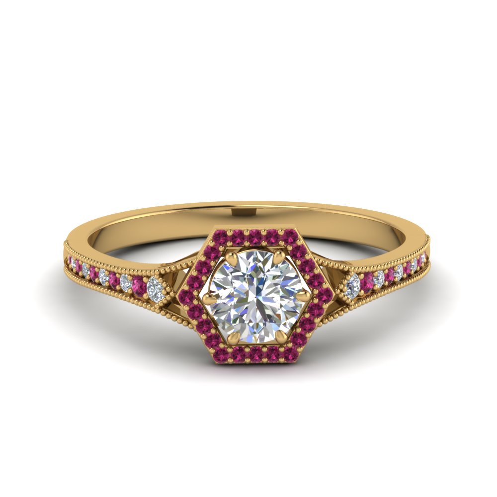 Hexagon Black Diamond Engagement Ring Hexagon Black Diamond Engagement Ring