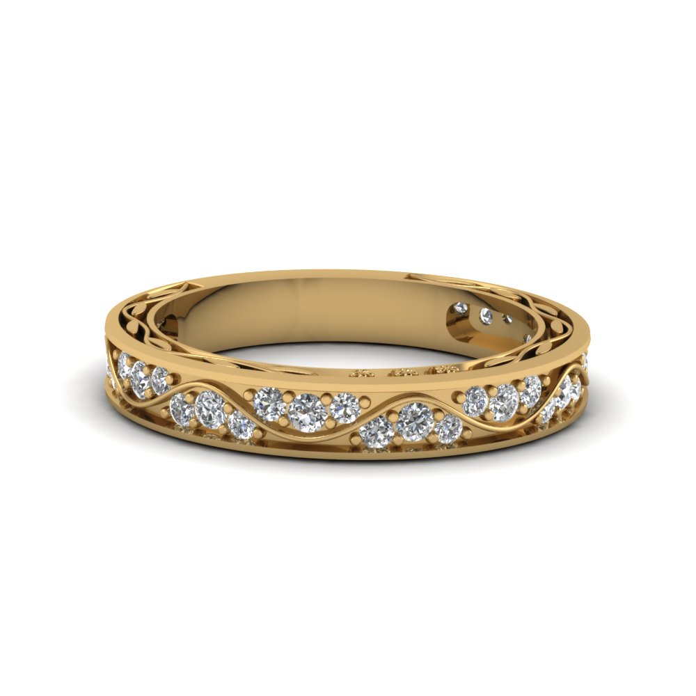 yellow gold diamond wedding rings for women