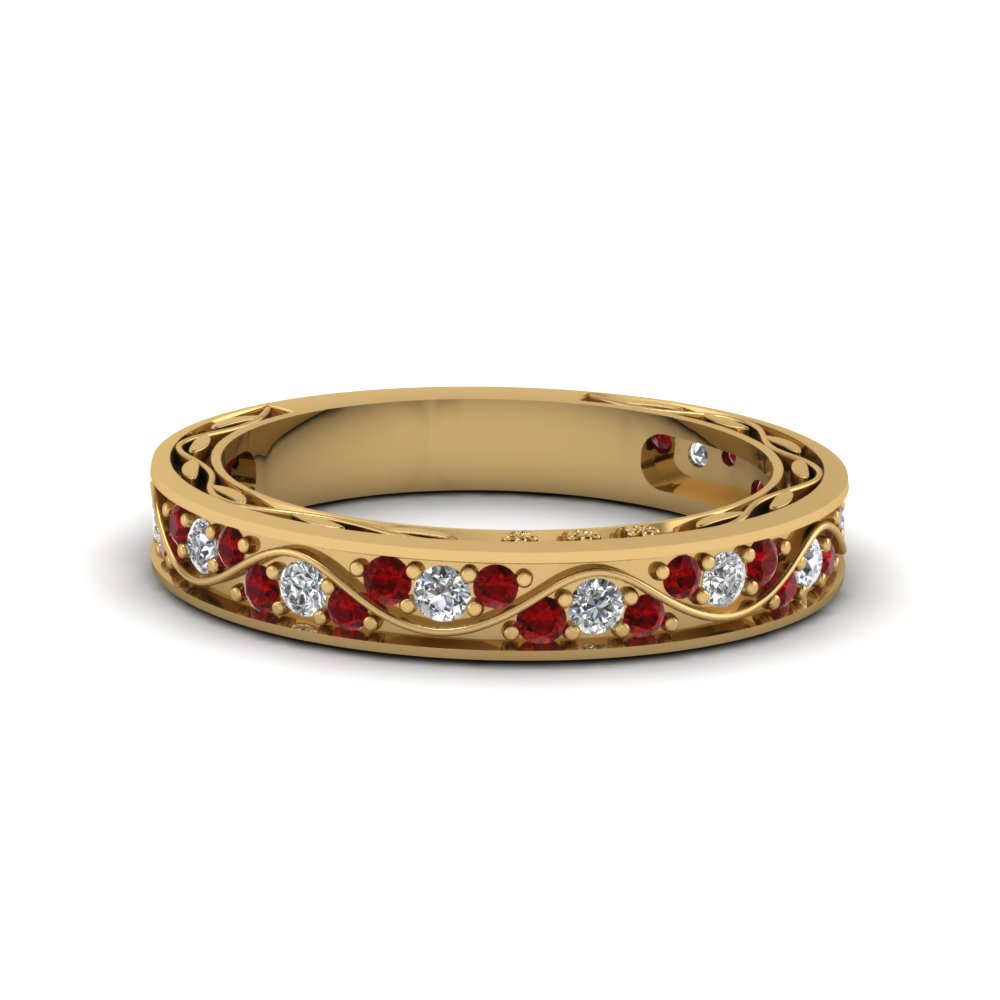 Vintage Ruby Matching Band