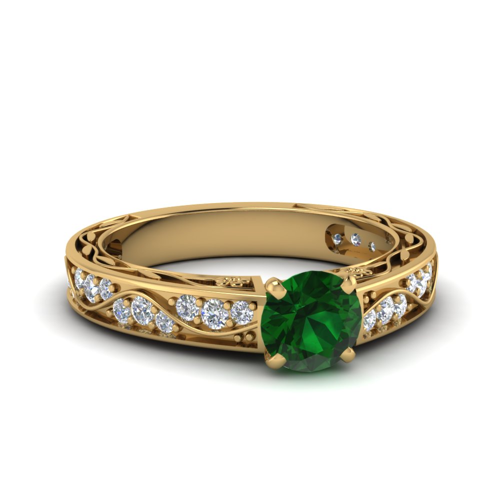 Vintage Emerald Birthstone Ring