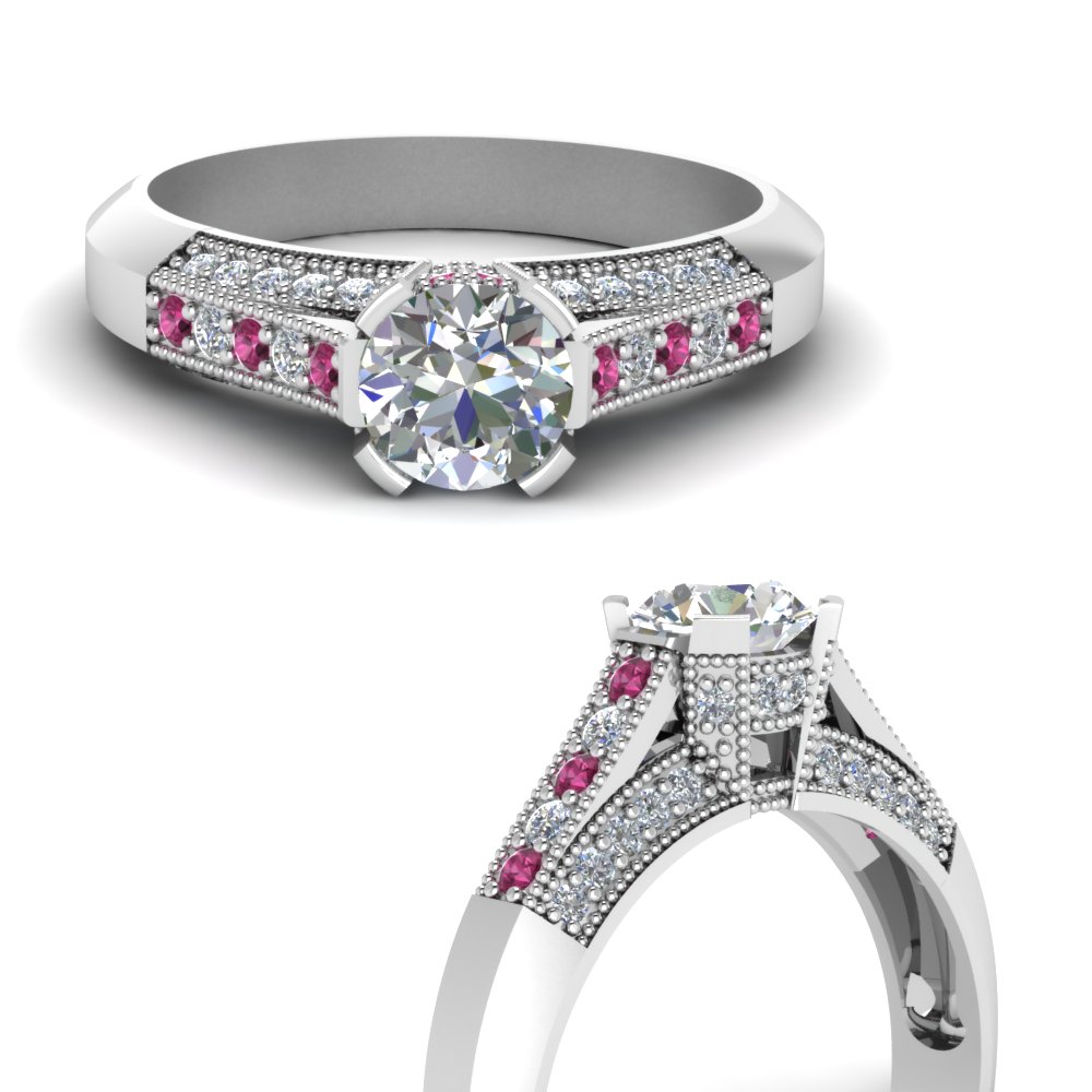 Vintage Pave Ruby Ring With Hidden Diamond