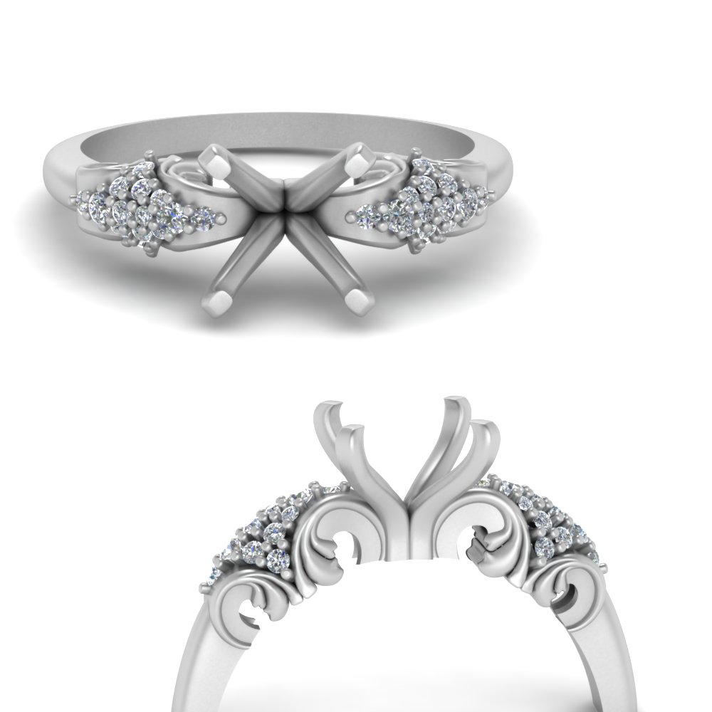 semi mount antique diamond engagement ring in FD121979SMRANGLE3 NL WG.jpg