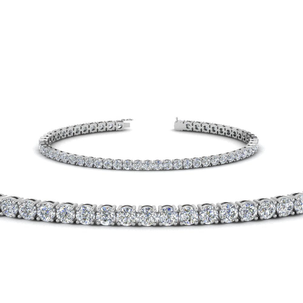 tennis diamond bracelet (4 Carat) in 14K white gold FDBRC8637 4CT NL WG