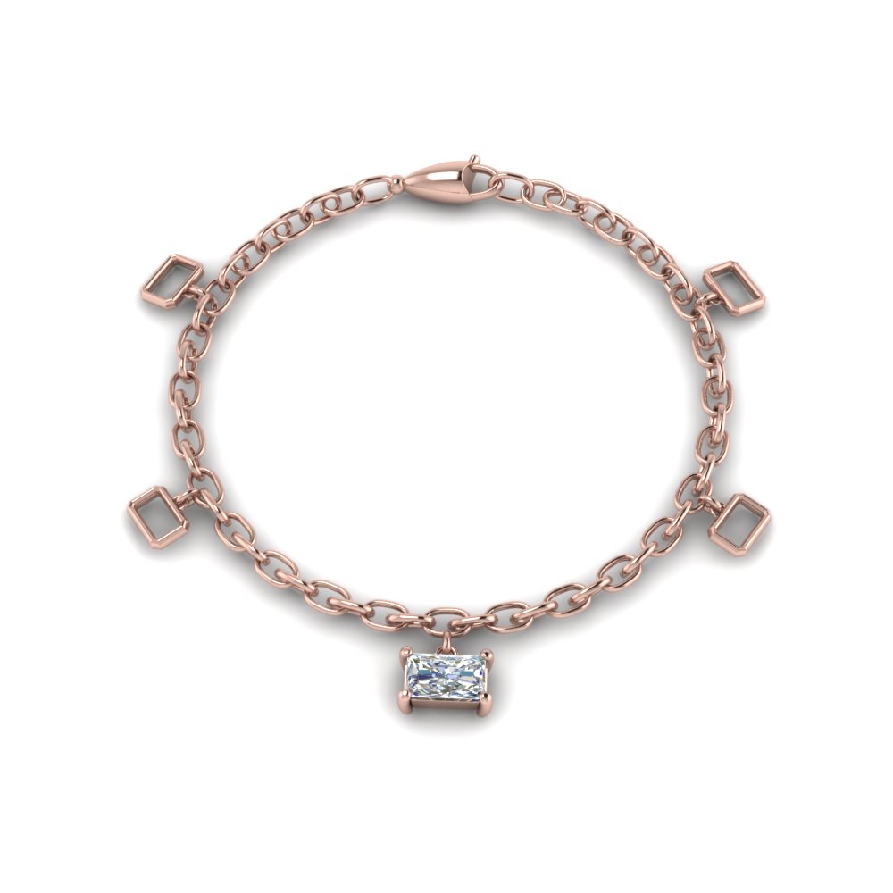 women diamond charm bracelet in FDBRC8655RA NL RG