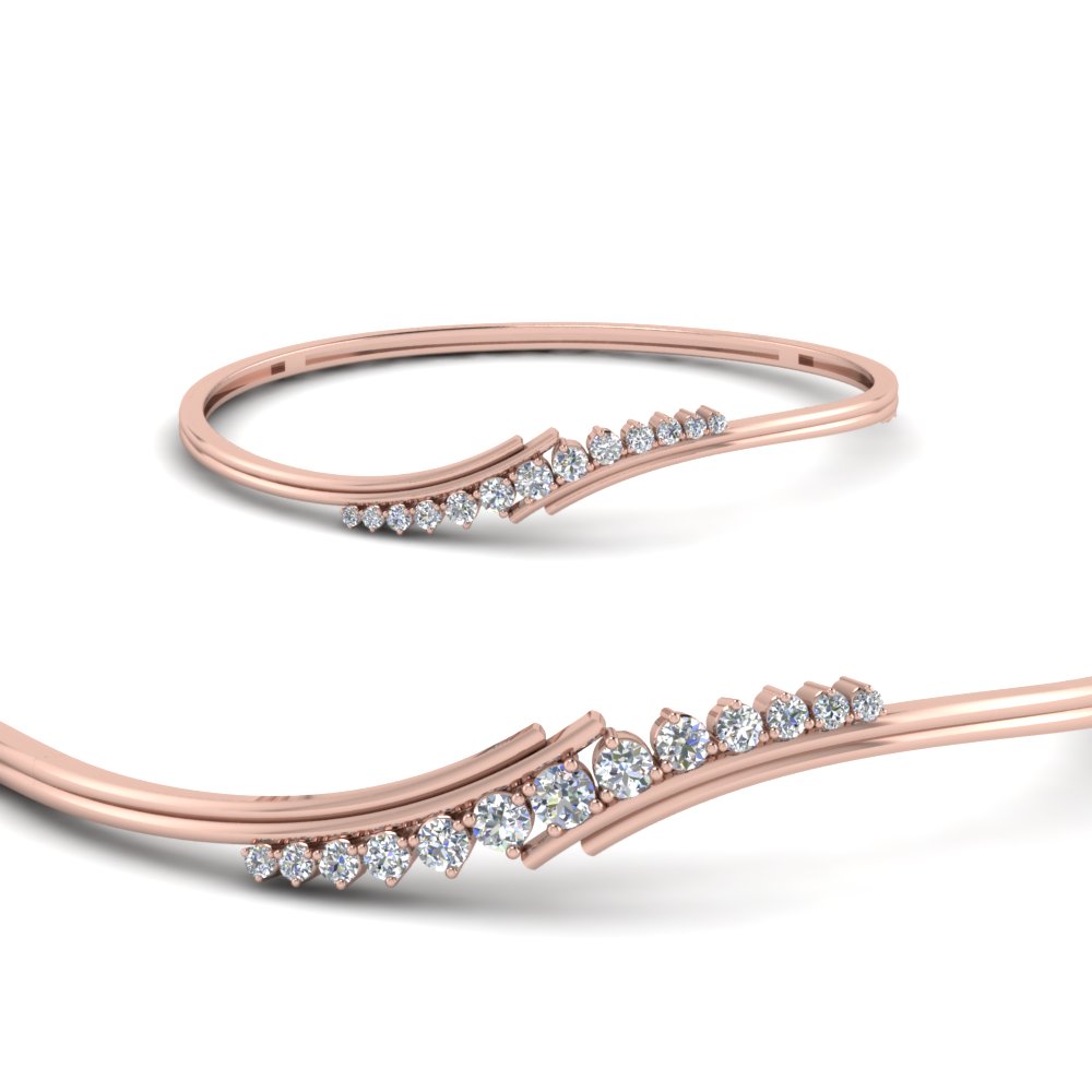 thin rose gold bangle