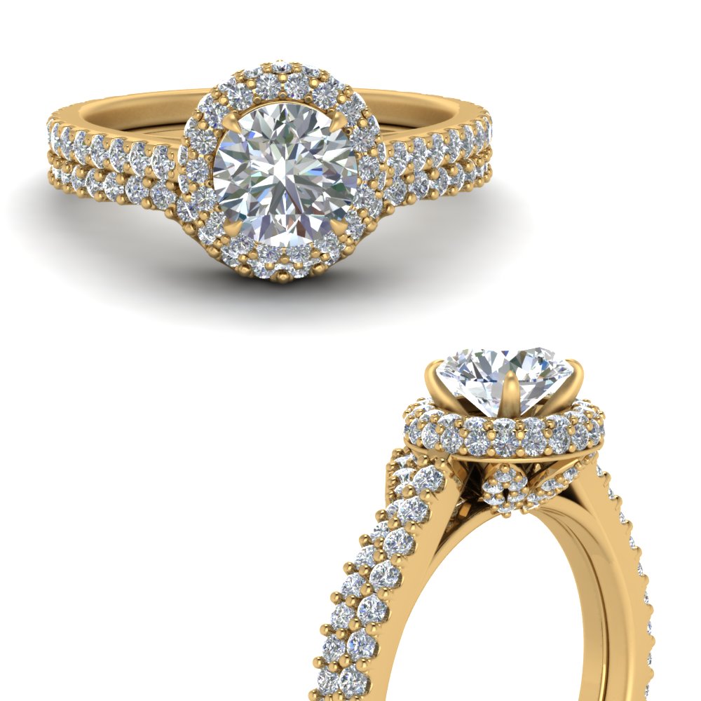 diamond studded engagement ring