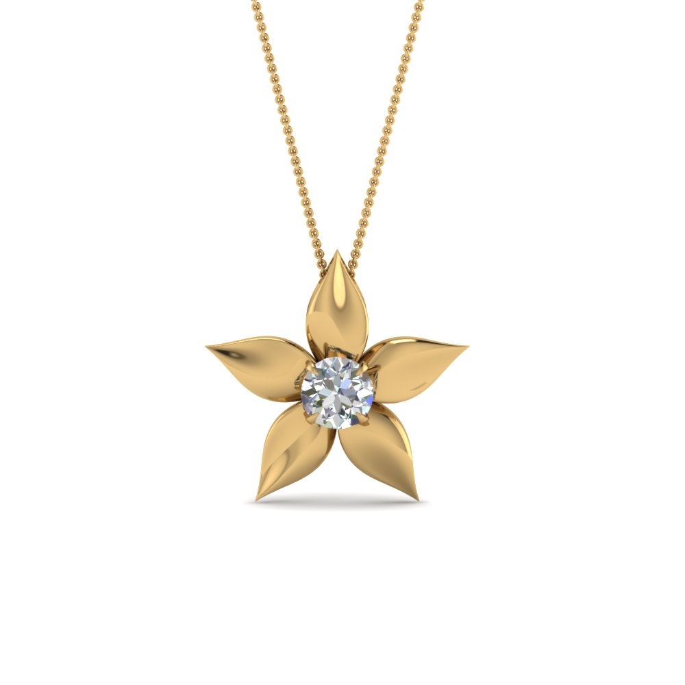 Daisy Solitaire Diamond Pendant