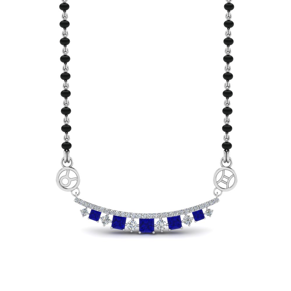 Mangalsutra With Blue Sapphire
